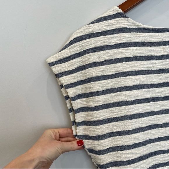 Anthropologie Yael Striped Midi Dress | Saturday/Casual Sleeveless Knit Dress - Picture 8 of 12